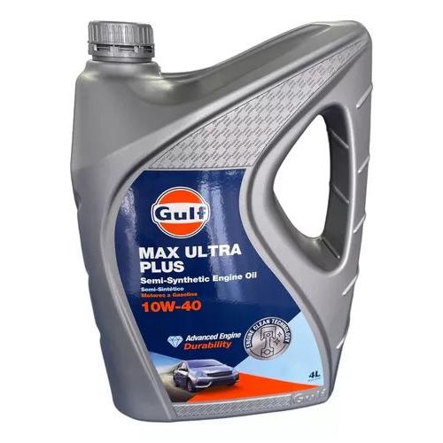 Gulf max ultra plus 10w40 4l semi-sintético api sn- acea a3/b4- mb-approval 229.3/mb 226.5- vw 501 01 / 505 00- renault rn0710/0700 - apto nafta diesel  