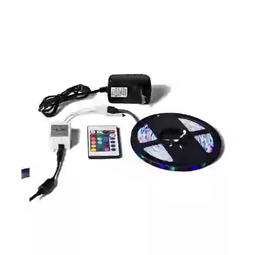 Rollo de led - rollo de led (300 led) 5 metros 3528 - rgb 12v con adaptador y control remoto  