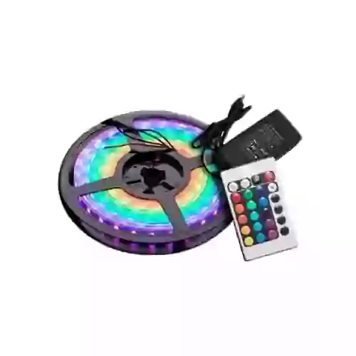 Rollo de led - rollo de led (300 led) 5 metros 5050 - rgb 12v con adaptador y control remoto  