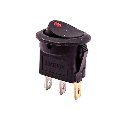 Interruptor basculante - interruptor basculante 12v-24v - 3 pin encendido apagado indicador led: rojo
