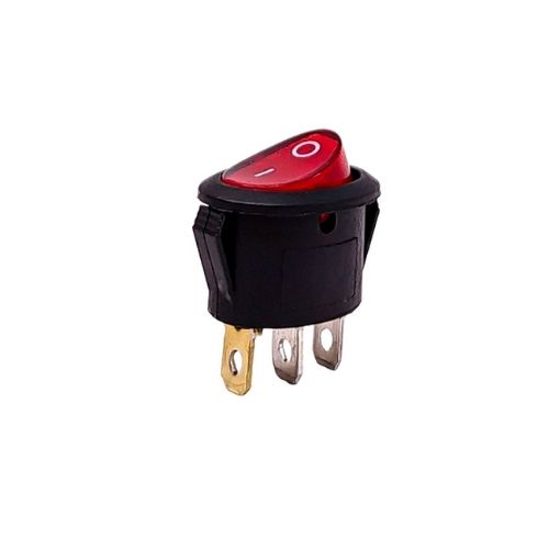 Interruptor basculante - interruptor basculante 12v-24v - 3 pin encendido apagado indicador led: rojo