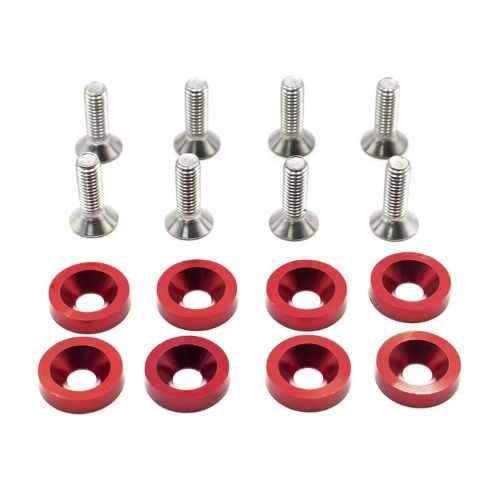 Kit de arandelas anodizadas - rojo juego x 8  piezas  