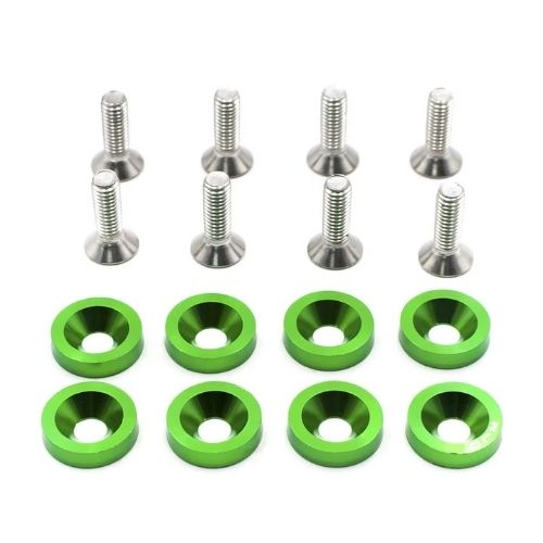 Kit de arandelas anodizadas - verde juego x 8  piezas  
