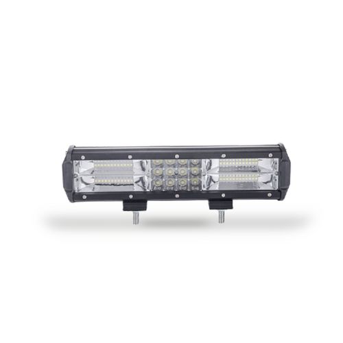 Barra de led plus recta - barra de 16 led de 3 watts tipo epistar en el centro +  led smd 3030 al costado - 180 watts  -  31 cm de largo color blanco 12v / 24v - carcaza de aluminio - haz de luz spot 