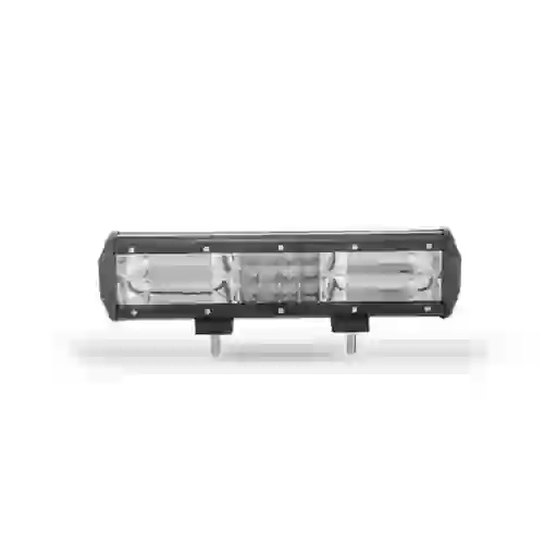 Barra de led plus recta - barra de 16 led de 3 watts tipo epistar en el centro +  led smd 3030 al costado - 180 watts  -  31 cm de largo color blanco 12v / 24v - carcaza de aluminio - haz de luz spot 