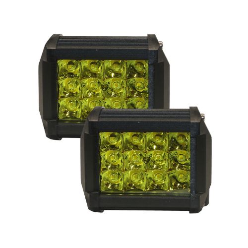 Barra de led multi recta - barra de 12 led de 1.5 watts tipo epistar 18 watts  -  9.8 cm de largo color ambar 12v / 24v - carcaza de aluminio - haz de luz spot  