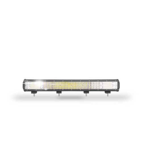 Barra de led plus recta - barra de 63 led de 3 watts tipo epistar + display led 3030 smd al costado - 324 watts  -  59 cm de largo color blanco 12v / 24v - carcaza de aluminio - haz de luz spot  