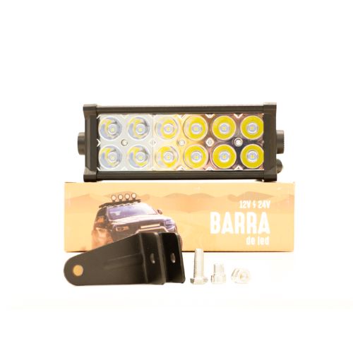 Barra de led epistar recta - barra de 12 led 36 watts  - epistar (16,6 cm de largo) -  carcaza de aluminio - haz de luz spot (codigo anterior: bar36epi) cantidad por caja master 40  