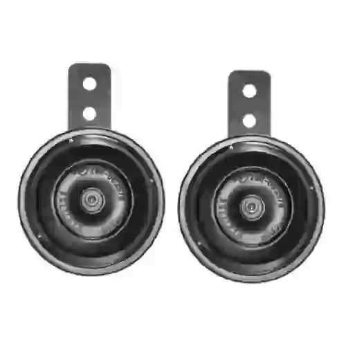 Bocina tipo disco galleta - mercedes benz ficha tipo fiat  peugeot voltaje 12v envase por juego  diametro 80mm  