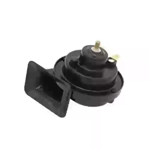 Bocina tipo klaxon caracol - 2 terminales voltaje 24v envase por juego diametro 90mm  