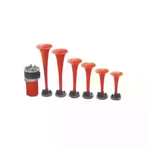 Bocina con compresor musical - corneta sextuple. musica el padrino voltaje 24 v envase por juego  