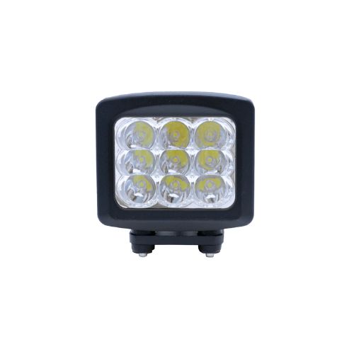 Faro de led universal - cuadrado 90 watts (9 led  10 watts) color blanco 12v / 24v - haz de luz spot -  