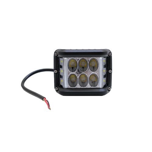 Faro de led universal - cuadrado 60 watts (6 led  10 watts) color blanco 12v / 24v - haz de luz spot -  