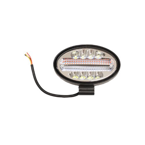 Faro de led - faro de led ovalado 30 led 90w color  blanco  9x5.8x9cm funciones flash azul/rojo  