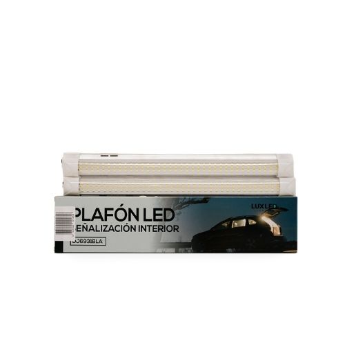 Plafon led - juego de 2 unidades de plafones led con tecla on / off 12v - 24v pegamento autoadhesivo 34cm x 3.5 cm 108 led smd 10 watts  