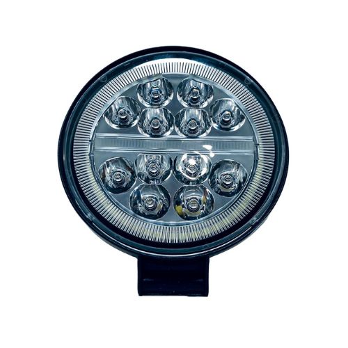 Faro de led universal - faro de led cirular - 47 led 141w blanco con ojo de angel drl blanco  10.8x2x11cm 12v a 36vv  