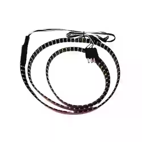 Tira de led drl - tira de led autoadhesiva premium para señalizacion drl color rojo 3 chip - 1,5m posiciÓn/giro/stop y marcha atrÁs  