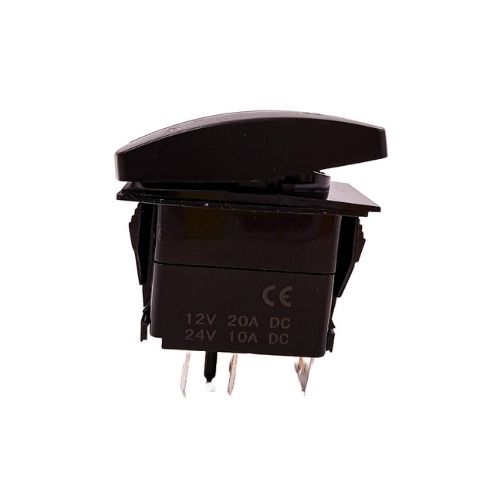 Interruptor basculante - voltaje de entrada: 12v-24v funciÃn: on / off (opcional) 5 pines (opcional) material: abs + cobre interruptor basculante con patrÃn de grabado lÃser y 2 luces led