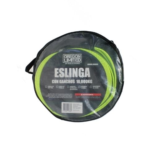 Eslinga de remolque - 10 metros de largo x 7.5 cm de ancho capacidad de remolque 10000 kgs sin gancho