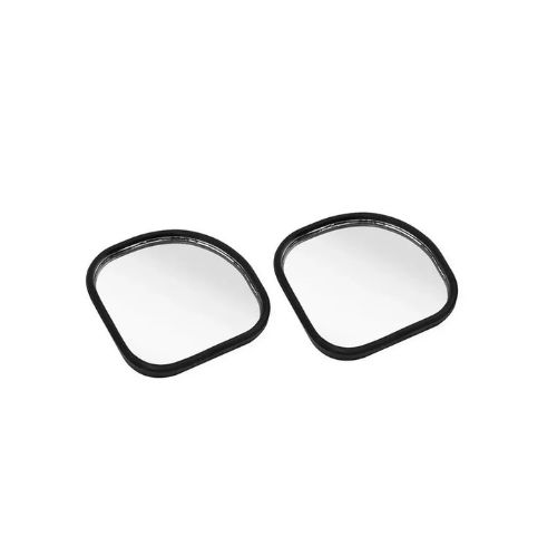 Espejo punto ciego 3 - espejo punto ciego 3 semi cuadrado borde plastico negro plateado universal