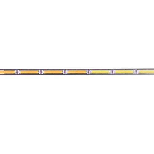 Barra led cob dual - 12-36v blanca y ambar 7 bloques cob 105w flash 10 funciones 1050x40x45mm  incluye toma a 12v con interruptor on / off y manejo de funciones destellantes  