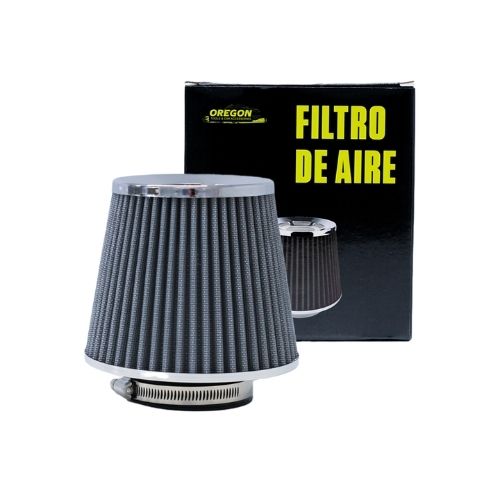 Filtro de aire conico - filtro de aire conico competicion 76mm plateado universal