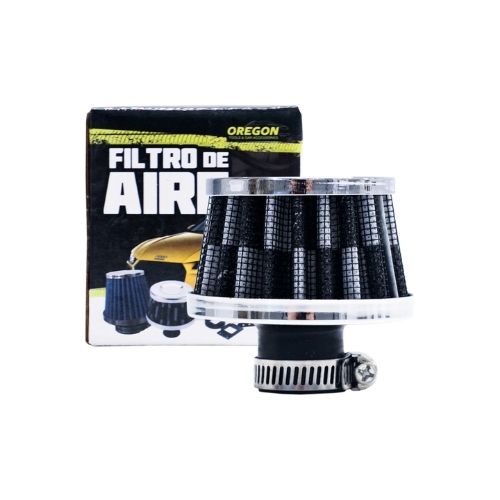 Filtro de aire conico - universal para moto 60 x 50 cuello 18mm color carbon