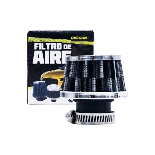 Filtro de aire conico - universal para moto 60 x 50 cuello 25mm color carbon