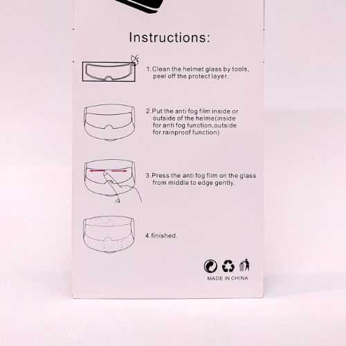 Film para casco moto - juego de film anti empaÃante para casco moto medidas 245*80 mm - para