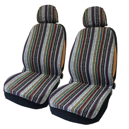 Funda cubre asiento - de tela estilo hippie chic doble para asientos delanteros