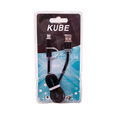 Cable 2 en 1 - 1m - cable 2 en 1 - 1m negro