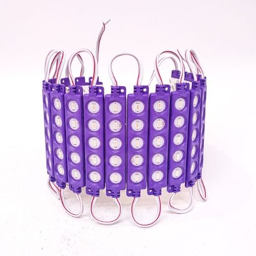 Modulo led cob - 5 led cob circular autoadhesivo 12v color violeta 7cm x 1,5cm  