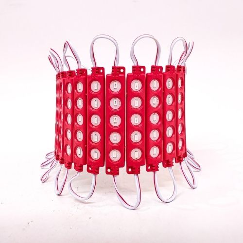 Modulo led cob - 5 led cob circular autoadhesivo 24v color rojo 7cm x 1,5cm  