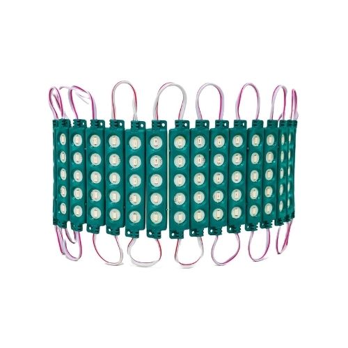 Modulo led cob - 5 led cob circular autoadhesivo 24v color verde 7cm x 1,5cm  