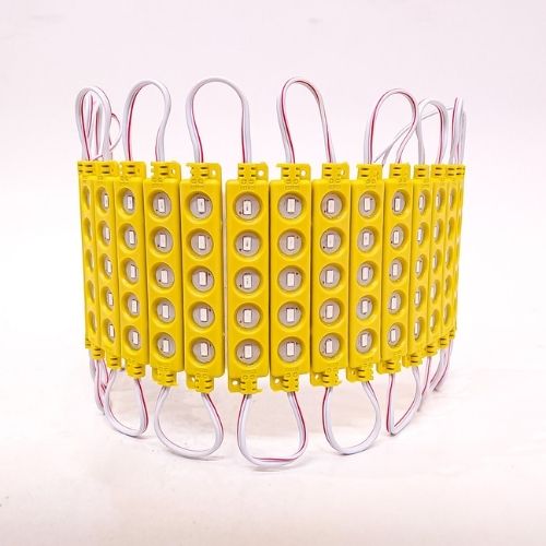 Modulo led cob - 5 led cob circular autoadhesivo 24v color ambar 7cm x 1,5cm  