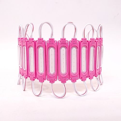 Modulo led cob - 3 led cob circular fume autoadhesivo 12v color violeta 7cm x 1,5cm  