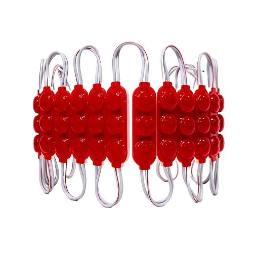 Modulo led cob - 3 led cob circular fume autoadhesivo 24v color rojo 7cm x 1,5cm  cantidad por caja master 2000  