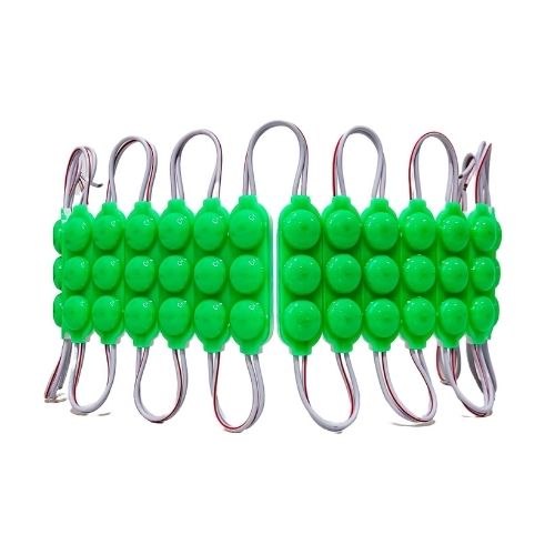 Modulo led cob - 3 led cob circular fume autoadhesivo 24v color verde 7cm x 1,5cm  