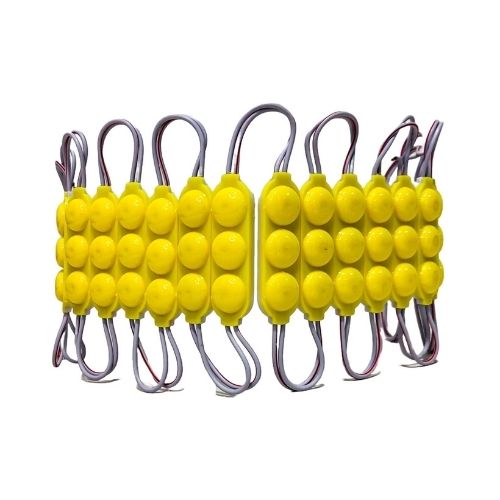 Modulo led cob - 3 led cob circular fume autoadhesivo 24v color ambar 7cm x 1,5cm  