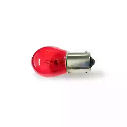 Lampara de señalizacion - p21w 12v 21w 1 polo pata en v roja bau15s e8 3h2 cantidad por caja master 1000  