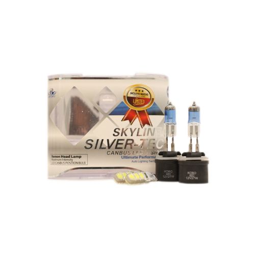 Lampara halogena sky line canbus - kit h27 12v 55w sky line x 2 + 2 led t10 canbus azul frio  (codigo anterior: k880sk)  