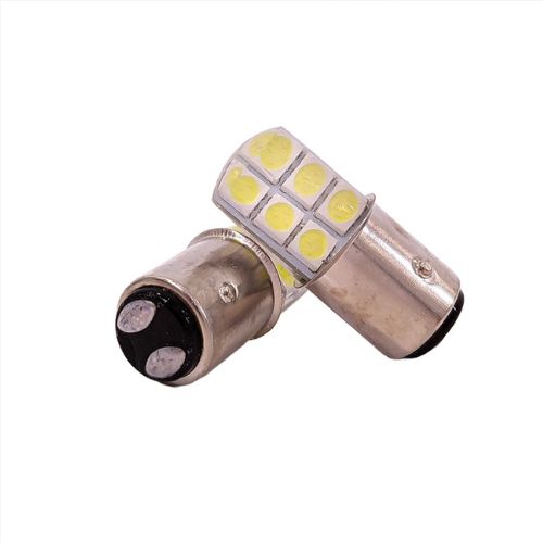 Led señalizacion silica - blister x 2 1034 / 1157 - p21/5w 6 led 5050 siliconado blanco 24v blister x 2 unidades cantidad por caja master 500  