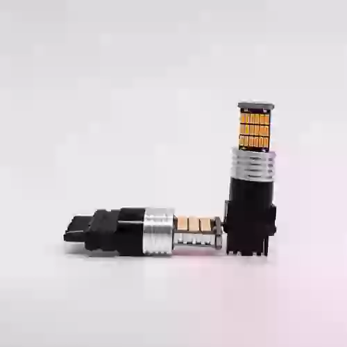 Led señalizacion canbus - blister x 2 - 3156 p27w 1 polo 45 led 3014 smd - canbus - ambar 12v - 24v  