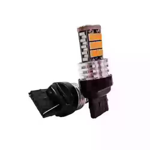 Led señalizacion canbus - blister x 2 - 1034 - 1157 p21/5w 1 polo 45 led 3014 smd - canbus - ambar 12v - 24v  