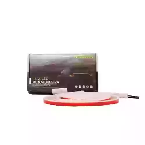 Juego de tiras de led drl - juego (2 unidades) de tiras de led autoadhesiva para puerta 12v rojo  
