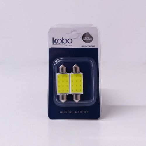 Led señalizacion cob - blister x 2 - tubular - festoon ultra led cob - 39mm - blanco 12v - blister x 2 unidades cantidad por caja master 1000  