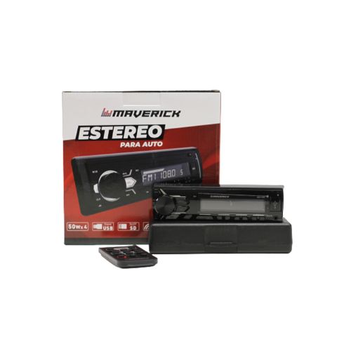 Estereo bluetooth - 1 din con bluetooth, aux, mp3, am / fm, frente desmontable, estuche control remoto, tarjeta sd,  cantidad por caja master 10  