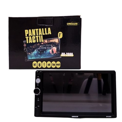Equipo estereo multimedia - 2 din mp5, 7 pulgadas, touch screen, fm, bluetooth, usb/sd/aux in, 4*45w, phone mirror link, control remoto, ficha iso  