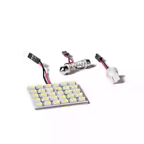 Leds smd - plafon interior autoadhesivo 30 led 5050 smd - culote tubular - festoon y tipo 2821 - t10 - w5w - blanco 12v  