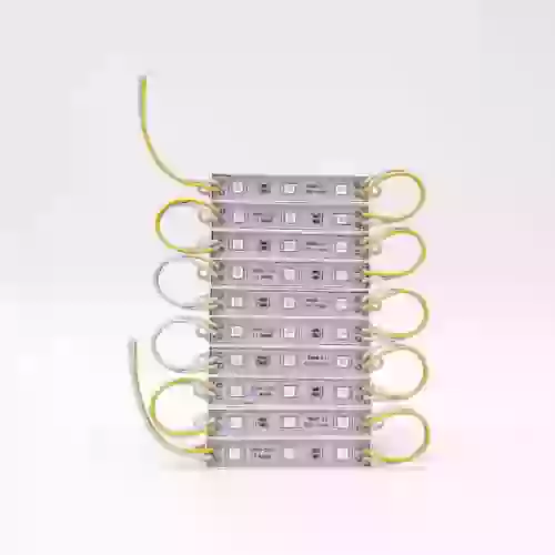 Leds smd - tabla rigida 3 led 5050 smd amarillo 12v  